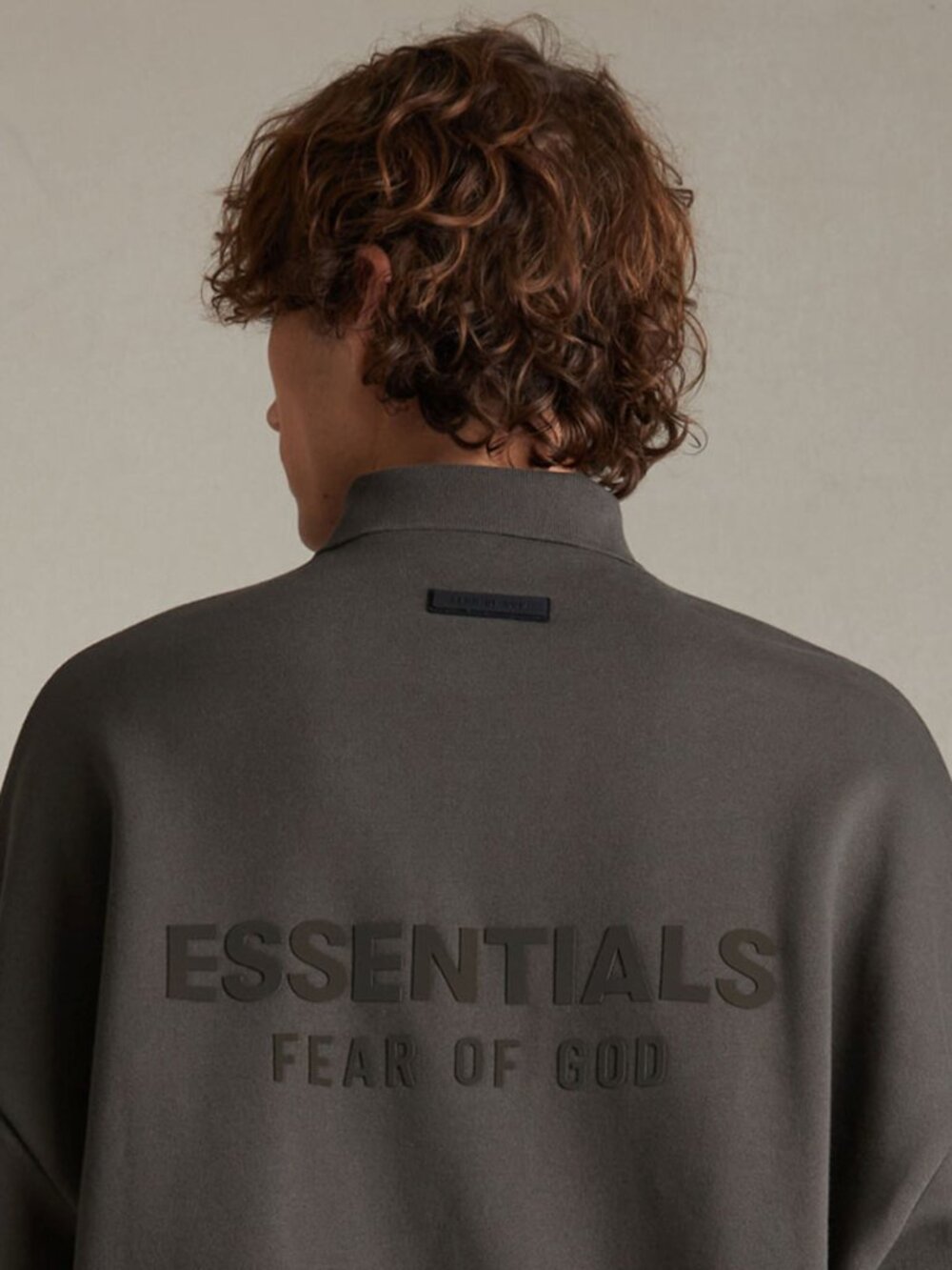 Fear of God Essentials Mens Long Sleeve Polo in Ink Size Small - Picture 3 of 11